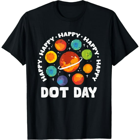 Groovy Happy Dot Day 2025 Colorful Polka Dot Men Women Kids T-Shirt