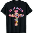 thumbnail image 1 of Groovy He Is Risen Cross Christians Religious Hippie Easter T-Shirt, 1 of 3