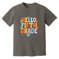 thumbnail image 1 of Groovy Hello Fifth Grade Funny Teacher Student Back School Comfort Color T-Shirt, 1 of 4
