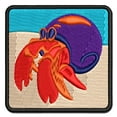 thumbnail image 1 of Groovy Hermit Crab on Beach Applique Multi-Color Embroidered Iron-On Patch - 2.5 Inch Small, 1 of 5