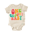 thumbnail image 1 of Groovy Hippie 70S Disco Newborn Baby Bodysuit, 1 of 6