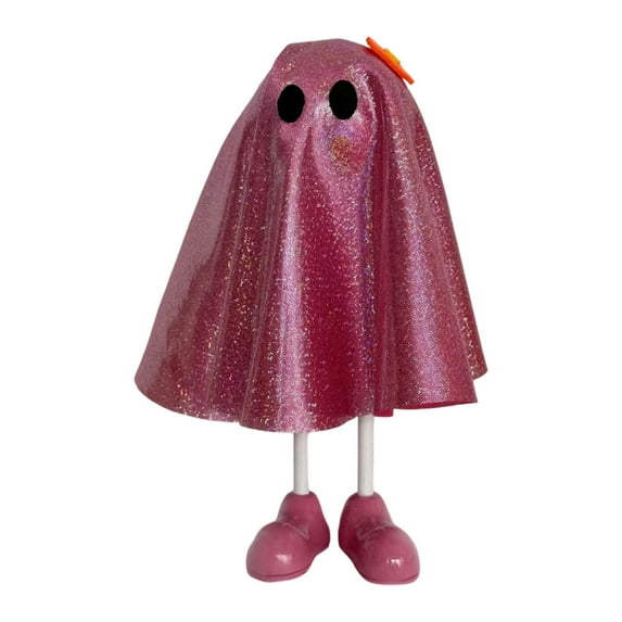 Groovy Hippie Ghost Decor - 18 Inch Glitter Halloween Centerpiece for Tiered Trays, Kitchen Table, Party Decorations, and Anthropology Fall Decor