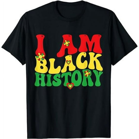 Groovy I am Black History Retro Vintage Black History Month T-Shirt