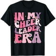 thumbnail image 1 of Groovy In My Cheer Leader Era Cheerleader Cheerleading Funny Creative Graphic T-Shirt, 1 of 3