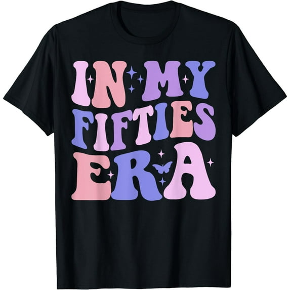 Groovy In My Fifties Era Funny Fiftieth Retro 50th Birthday Funny Creative Graphic T-Shirt