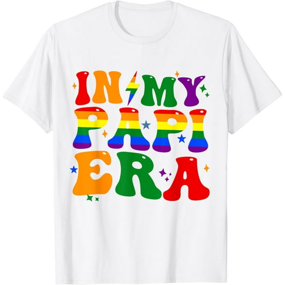 Groovy In My Papi Era Pride Month LGBTQ Fathers Day For Men T-Shirt