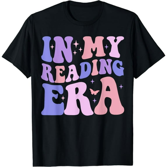Groovy In My Reading Era Book Lovers Funny Book Reader Funny Creative Graphic T-Shirt