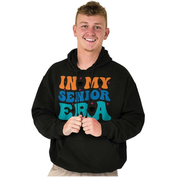 Groovy In My Senior Era Graduation Unisex Plus Fleece Graphic Hoodie Brisco Brands 3X