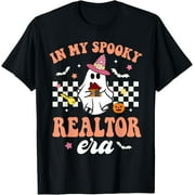 SASSALILLY Groovy In My Spooky Realtor Era Ghost Funny Halloween T-Shirt