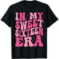 thumbnail image 1 of Groovy In My Sweet Sixteen Era Sweet 16th Birthday T-ShirtMen and women, Black T-shirt, size: Extra large, 1 of 4