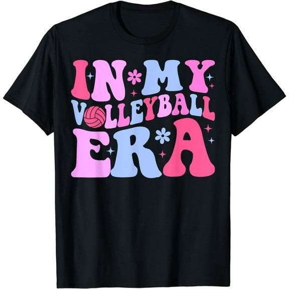 Groovy In My Volleyball Era T-Shirt mens t shirt，black，women，funny，misfits，men，journey，t-shirt