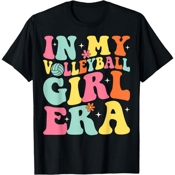 Groovy In My Volleyball Girl Era T-Shirt mens t shirt,black,women,funny,misfits,men,journey,t-shirt