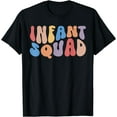 thumbnail image 1 of Groovy Infant Squad Daycare Teacher Back To School Toddler T-Shirt, 1 of 3