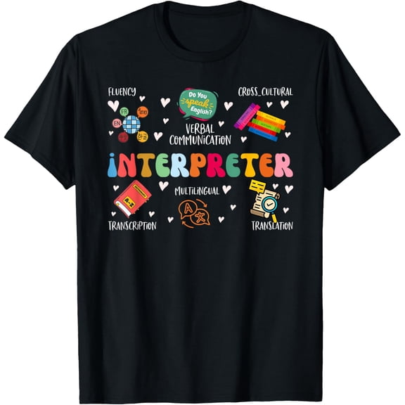 Groovy Interpreter Art For Men Women Linguists Language T-Shirt