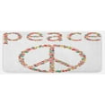 thumbnail image 1 of Groovy Kitchen Mat, Sign of Pacifism Wildflowers in Summertime Activities Design Print, Plush Decorative Kitchen Mat with Non Slip Backing, 47" X 19", Multicolor, by Ambesonne, 1 of 1