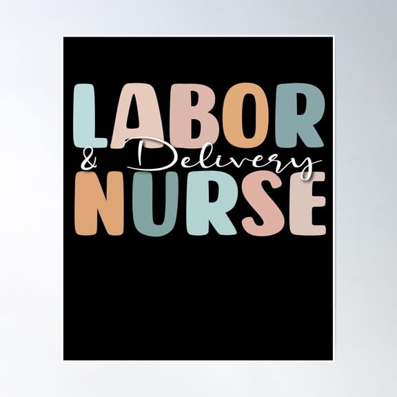 Groovy Labor And Delivery Nurse L&D Baby Nursing Appreciation Poster Wall Art, Modern Wall Decor, 8x12 UNFRAMED