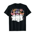 thumbnail image 1 of Groovy Let's Go Ghouls Cute Ghost Halloween Spooky Season T-Shirt, 1 of 5
