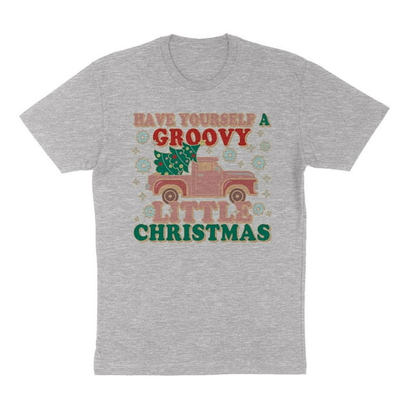 Groovy Little Christmas Shirt Unisex Large Grey