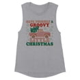 thumbnail image 1 of Groovy Little Christmas Women's Muscle Tank Small Heather Grey, 1 of 5