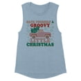 thumbnail image 1 of Groovy Little Christmas Women's Muscle Tank X-Large Stonewash Denim, 1 of 5