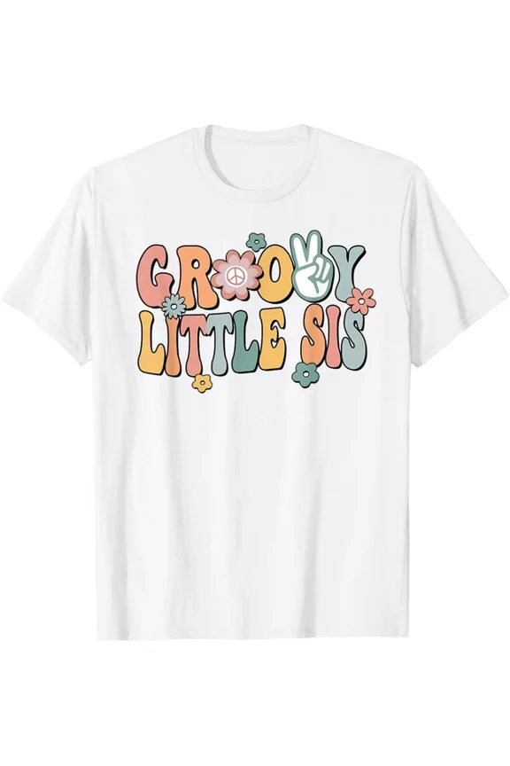 Groovy Little Sis Retro Sister Matching Family 1St Birthday T-Shirt Unisex S-5XL Hot Trending Shirt, Vintage Birthday Gift