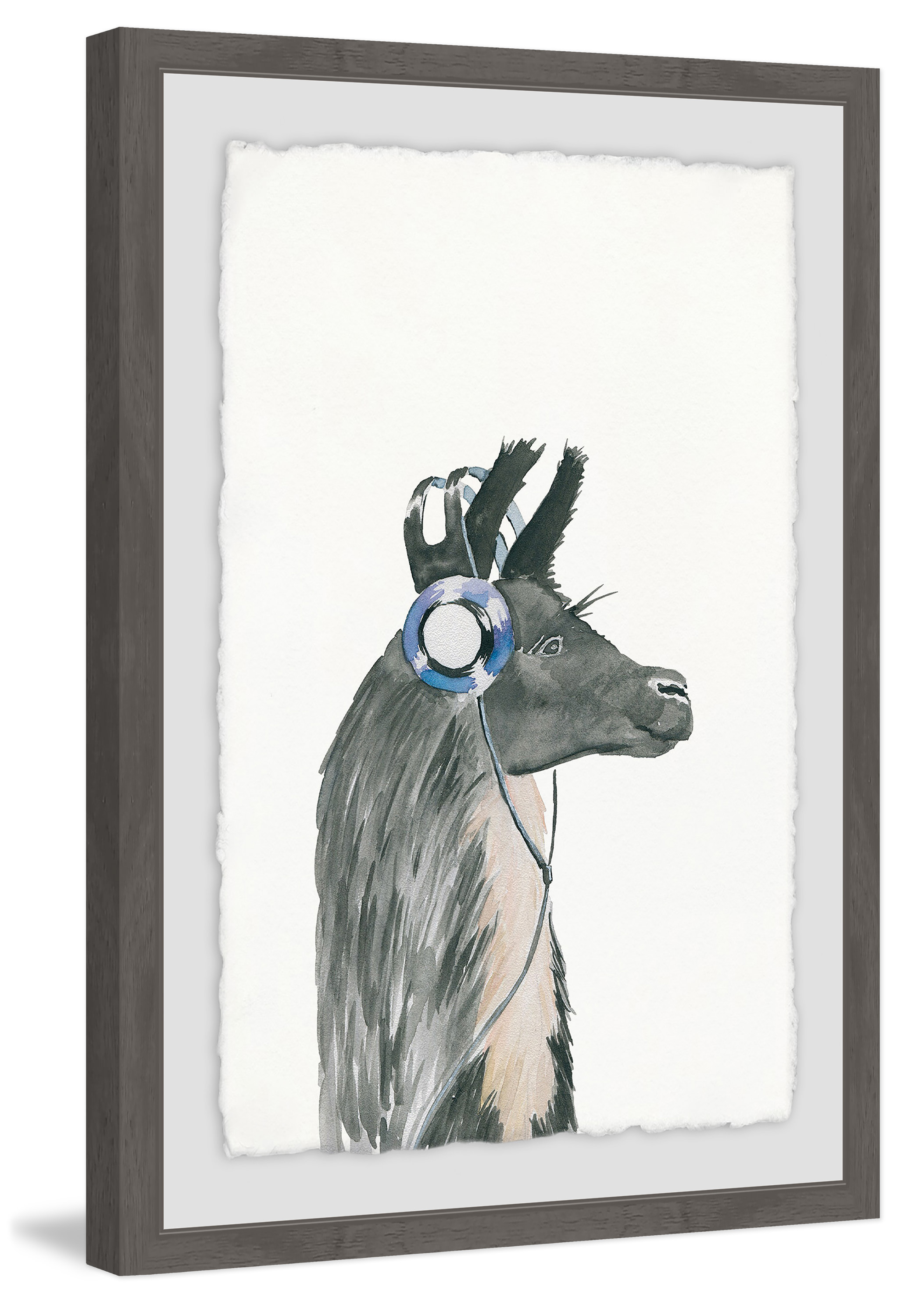 Groovy Llama Framed Painting Print