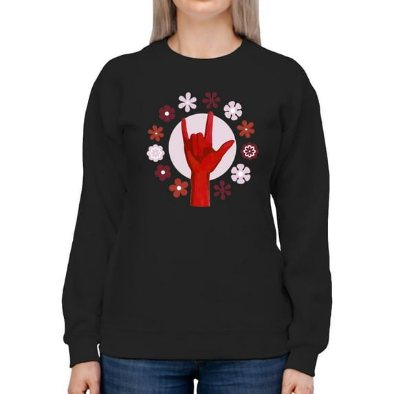 Groovy Love C Sweatshirt Women -Grace Popp Designs, Female 4X-Large
