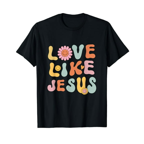 Groovy Love Like Jesus Religious God, Girls Women Christian Vintage Casual Men T-Shirt