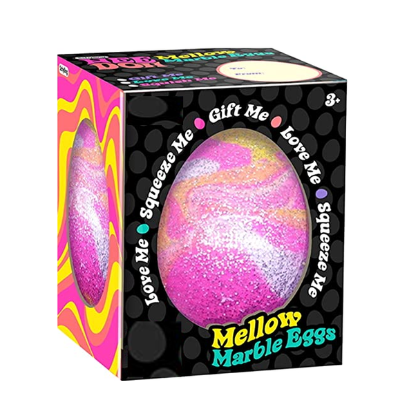 Groovy Marble Texture Sensory Egg - Premium Dough-Filled Stress Smoosh Tool, Vibrant Swirl Design for Tactile Stimulation and Calmness, Perfect Gift