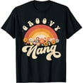 thumbnail image 1 of Groovy Nana Retro Rainbow Colorful Flowers Design Grandma T-Shirt, 1 of 4