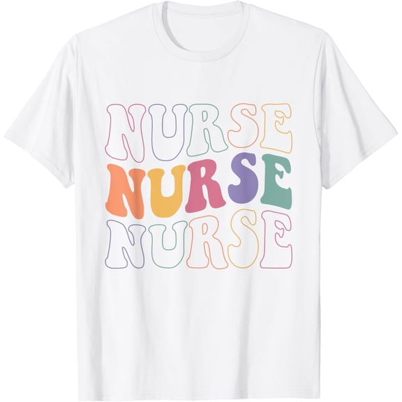 Groovy Nurse Women School Nurse RN ICU ER Pediatric T-Shirt100% pure cotton white short-sleeved T-shirts for men and women