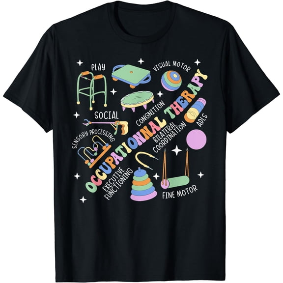 Groovy Occupational Therapy OT Month Therapist Assistant OTA T-Shirt
