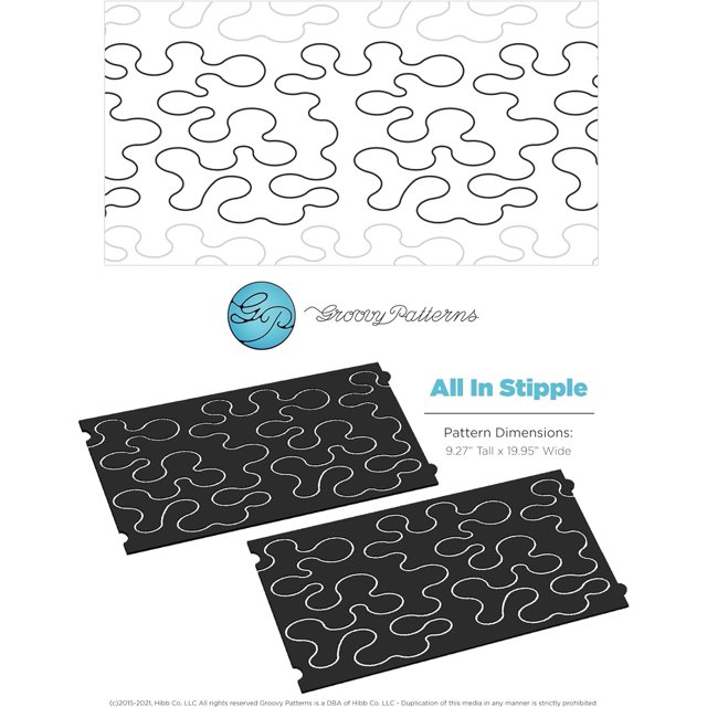 Groovy Patterns All In Stipple Patchwork Quilt Pattern Long Arm Board