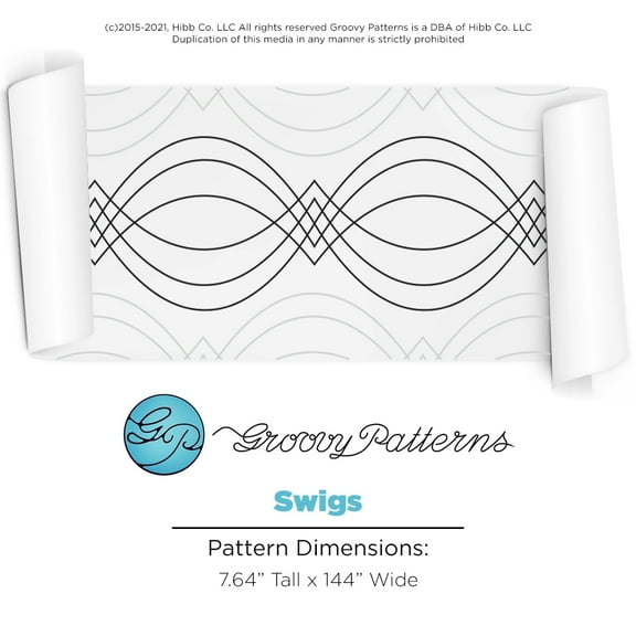Groovy Patterns Longarm Quilting Pantograph - Swigs Design