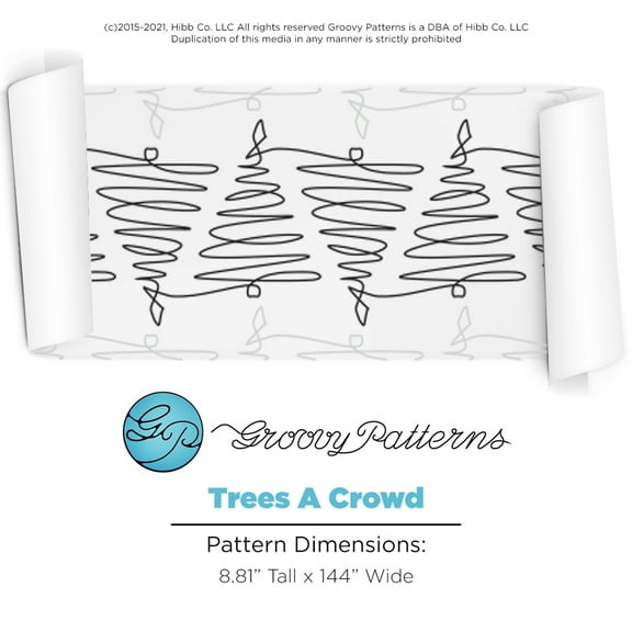 Groovy Patterns Longarm Quilting Pantograph - Trees A Crowd Design