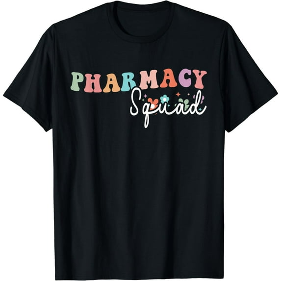 Groovy Pharmacy Squad Tech Pharmacist Crew T-Shirt