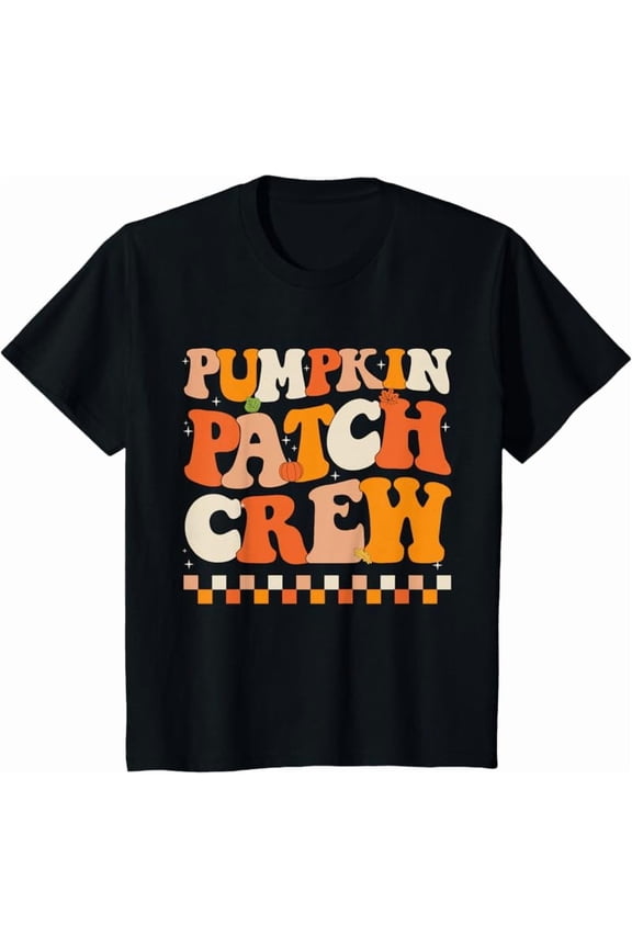Groovy Pumpkin Patch Crew Pumpkin Patch Crew Fall Halloween T-Shirt