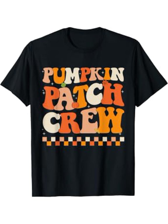 Groovy Pumpkin Patch Crew Pumpkin Patch Crew Fall Halloween T-Shirt