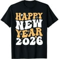 thumbnail image 1 of Groovy Retro Happy New Year 2026 Matching Family Party T-Shirt, 1 of 3