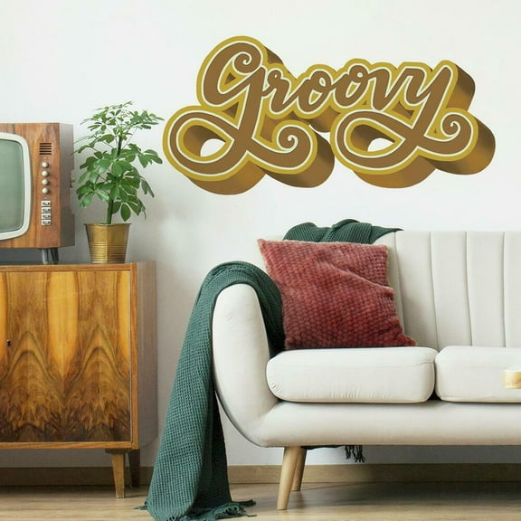 Groovy Retro Peel and Stick Giant Wall decals