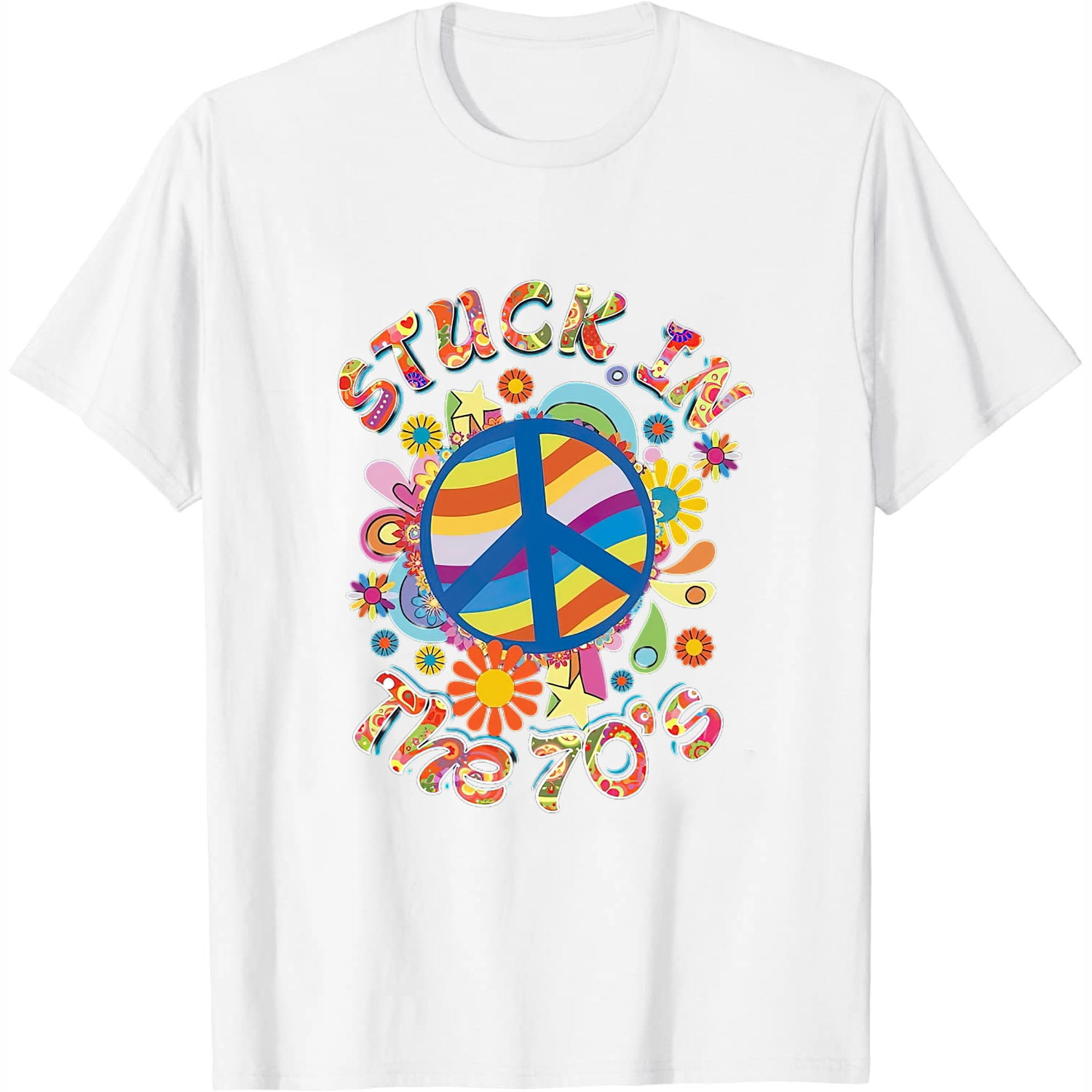 Groovy Retro Seventies T-Shirt Stuck In The 70s Flower Power Groovy Retro Seventies T-Shirt Stuck In The 70s Flower Power