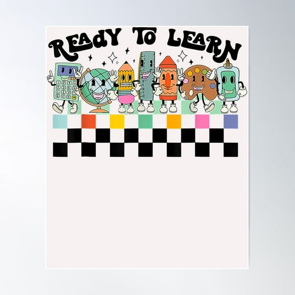 Groovy Retro Teacher Life Daisy Hippy Be Kind Back To School Poster Wall Art, Modern Wall Decor, 8x12 UNFRAMED