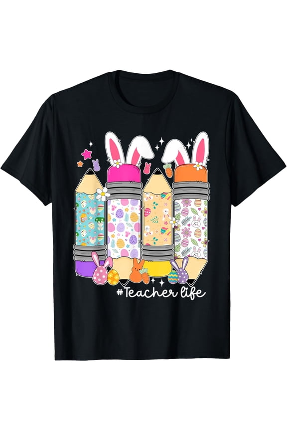 Groovy SPED Teacher Easter Bunny SPED Teaching Easter Day T-Shirt men and women can wear, black, white, gifts