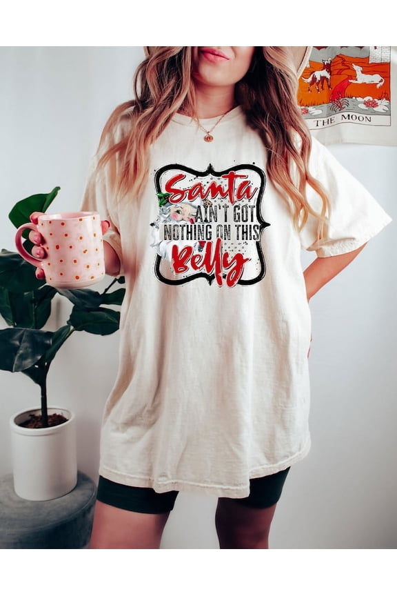 Groovy Santa Ain't Got Nothing On This Belly Shirt Mom To Be, Pregnancy Announcement Sweater, Pregnancy Shirt All Size S-5Xl