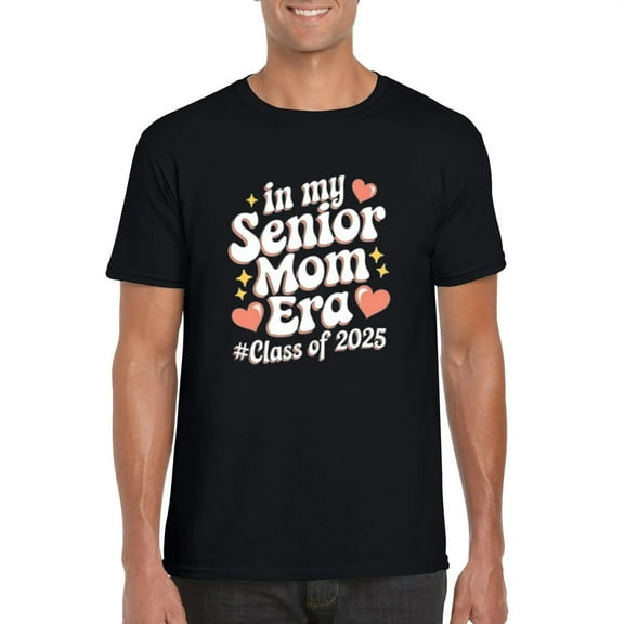 Groovy Senior Mom Era 2025 Class Matching Family T-Shirt, for men & women, up to size 5XL