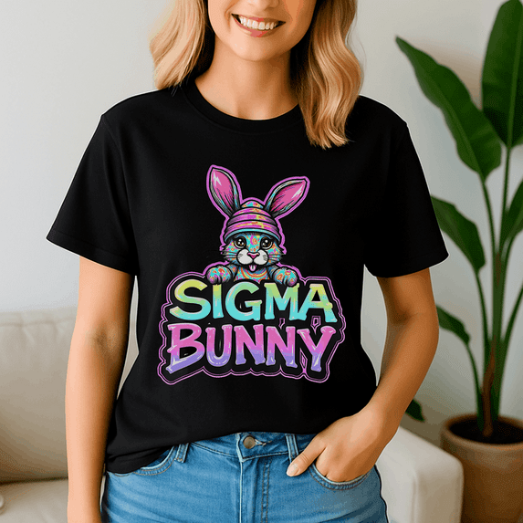 Groovy Sigma Bunny Rabbit Skibidi Easter Day Alpha Mid Beta Shirt, He is Rizzin,Easter Day Shirt, Happy Easter Day, Bunny Cute Tee,Jesus Easter TShirt