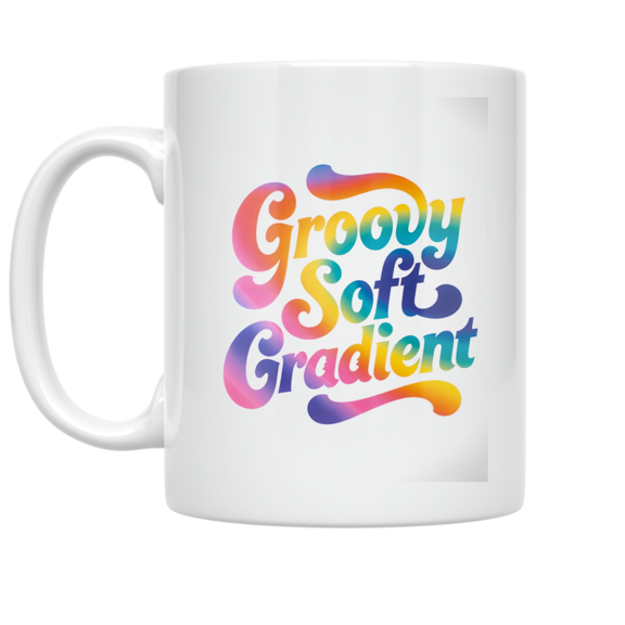 Groovy Soft Gradient Design - Retro Decor Enthusiast - 11 oz Ceramic Coffee Mug