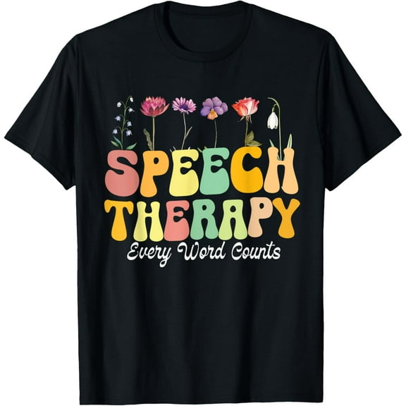 Groovy Speech Therapy Speech Language Pathologist SLP T-Shirt