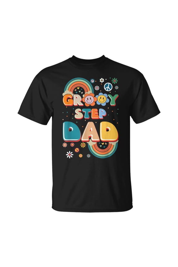 Groovy Step Dad Stepdaddy Step Father Fathers Day Retro Gift For Mens Unisex TShirt