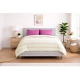 thumbnail image 1 of Groovy Stripe- Recycled Plastic/Sustainable Cotton Queen Duvet Cover Set Including 2 Shams.Made in Green by Oeko-Tex., 1 of 7